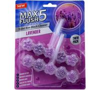 Max Flush Lavender Toilet Rim Block Cleaner (Twin Pack)