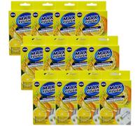 Max Flush Toilet Cleaner Gel, 12 Pack, 45ml, Up to 6 Weeks Lasting, Ocean Spray, Citrus Sparkle and Tropical Blossom Fragrances (Citrus Sparkle)