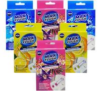 Max Flush Toilet Cleaner Gel, 45ml, Pack of 6, Citrus and Tropical Blossom Fragrances, 6 Weeks Duration (Mix)