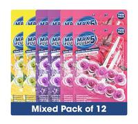 Max Flush Toilet Rim Block Cleaner 12 Pack - Twin Pack (2 x 45g Each) - 1.08kg (1080g) Total - Mix (B)