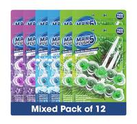 Max Flush Toilet Rim Block Cleaner 12 Pack - Twin Pack (2 x 45g Each) - 1.08kg (1080g) Total - Mix (J)