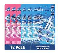 Max Flush Toilet Rim Block Cleaner 12 Pack - Twin Pack (2 x 45g Each) - 1.08kg (1080g) Total - Mix (S)