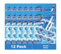 Max Flush Toilet Rim Block Cleaner 12 Pack - Twin Pack (2 x 45g Each) - 1.08kg (1080g) Total - Ocean Spray