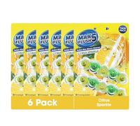 Max Flush Toilet Rim Block Cleaner 6 Pack - Twin Pack (2 x 45g Each) - 540g Total (Citrus Sparkle)