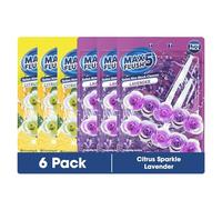 Max Flush Toilet Rim Block Cleaner 6 Pack - Twin Pack (2 x 45g Each) - 540g Total - Mix (B)