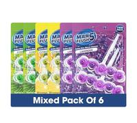 Max Flush Toilet Rim Block Cleaner 6 Pack - Twin Pack (2 x 45g Each) - 540g Total - Mix (F)