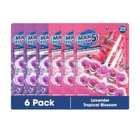 Max Flush Toilet Rim Block Cleaner 6 Pack - Twin Pack (2 x 45g Each) - 540g Total - Mix (K)
