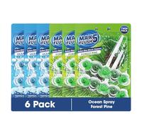 Max Flush Toilet Rim Block Cleaner 6 Pack - Twin Pack (2 x 45g Each) - 540g Total - Mix (N)