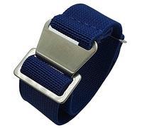Max French Marine Nationale Elastic Nylon Navy Divers Parachute Watch Straps 20mm 22mm Military Bands (22mm, Navy Blue)