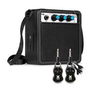Max GIGKit 10W Rechargeable Wireless Guitar Amplifier with UHF Wireless Guitar System - Ultra-Portable Wireless Amp for Guitarists, Built-in Strap, Belt Clip, Headphone Output for Practice