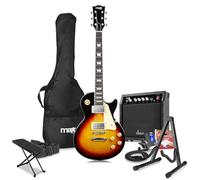 Max GigKit Electric Guitar Starter Pack LP Style Complete Beginner Guitar Package - Sunburst with 40W Amplifier, Gig Bag, Accessories & 6 Months Online Guitar Lessons Included
