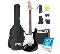 MAX GigKit Left Handed Electric Guitar with 40W Amplifier, Tuner and Bag - Black