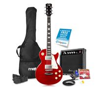 Max Gigkit SC Style Beginner Electric Guitar Pack with Amplifier - Dark Red