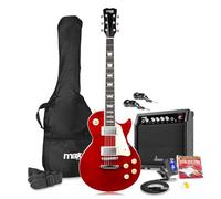 Max Gigkit Wireless SC Style Beginner Electric Guitar Pack - Complete Set with Dark Red SC Style Guitar, Wireless Electric Guitar Features & 6 Months Online Lessons for Beginners