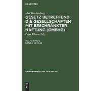 Max Hachenburg (§§ 35-84) (Hardback) Großkommentare Der Praxis (US IMPORT)