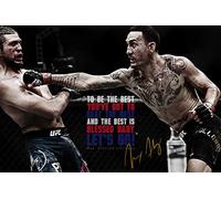Max Holloway Quote - Photo Print Poster - pre Signed - Extraordinary Quality - Blessed (12 x 8 inches (30cm x 20cm)