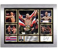Max Holloway Signed Autograph Photograph Display - Perfect for MMA Fans, A3 Poster + Silver Frame - Limited Edition Autograph Fan Gift - Collectible Memorabilia Merchandise