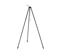 MFH Iron Campfire Tripod with Chain & Pot Hook 1.2m Black