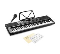 Max KB2 Electronic Keyboard 61-Key Digital Piano with Built-in Speakers, USB MP3 Player, Microphone, Music Stand and Removable Note Stickers - Keyboard for Learner & Music Keyboards