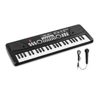 MAX KD49 Electric Keyboard for Kids, 49-Key Childrens Music Piano with Microphone, Portable Beginners Instrument, Built-In Speakers and 6-Month Online Lessons