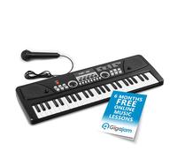 MAX KD49 Electric Keyboard for Kids, 49-Key Childrens Music Piano with Microphone, Portable Beginners Instrument, Built-In Speakers and 6-Month Online Lessons