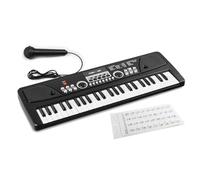 MAX KD49 Electronic Childrens Keyboard for Learner & Beginner, 49-Key Kids Piano with Key Stickers, Mic & 6 Months Free Lessons, Ideal First Musical Instrument for Young Musicians