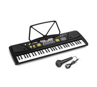 MAX KD61 Portable Battery Powered Electronic Keyboard 61 Keys, Beginner Piano for Kids, Built-In Rechargeable Battery, Single-Key Chord, LED Display, MP3, Microphone, USB-C Powered, Lightweight Design