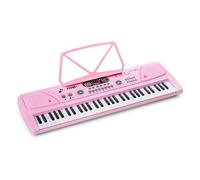 MAX KD61P Pink 61-Key Portable Electric Keyboard with Microphone, MP3, Song Recording, Rechargeable & USB Powered Kids Music Keyboard for Beginners, Children’s Practice & Home Play