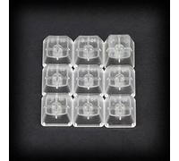 Max Keyboard Translucent Cherry MX Keycap Set for ESC, W,A,S,D or E,S,D,F and Arrow Keys (Clear Translucent - Blank/No Print)