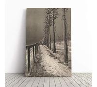 Max Klinger Die Chausse Canvas Print | Gallery Wrapped 30mm Frame Wall Art | 20x14 inches | Ready to Hang | Modern Picture | Living Room Bedroom Lounge Office