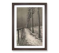 Max Klinger Die Chausse Framed Print | A2 Walnut Framed Wall Art | Ready to Hang | Modern Nature Picture | Living Room Bedroom Lounge Office