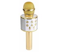 MAX KM01 Karaoke Microphone with Bluetooth, MP3 Player & Built-in Speaker - Gold, Wireless Handheld Mic for Kids & Adults, Perfect for Parties, Singing & Fun, Compatible with Smartphone & Tablet