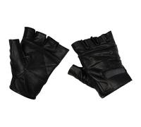 MAX Leather Fingerless Gloves Black Airsoft