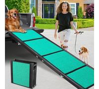 Max Length 71" & Width 20" Dog Car Ramp for Large Dogs Up to 250lbs, Foldable & Non-Slip Surface Ideal for Cars, SUVs, Trucks and Outdoor Steps, Upgraded Lighter Weight, Extra Wide Pet Stairs Ramp