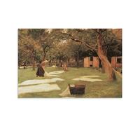 Max Liebermann Bleaching on The Lawn Wall Art Posters Home Decor Wall Art Hanging Picture Print Bedroom Decorative Paintings Room Aesthetic 12x18inch(30x45cm)