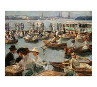 Max Liebermann On The Alster In Hamburg Large Wall Art Print Canvas Premium Poster Mural