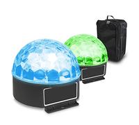 MAX Magic Jelly Ball LED Disco Ball Lights Pair with Portable GearSak Bag - Colourful Rotating Party Lights Set for Home Disco, Pub, Marquee & Small Events