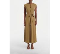 MAX MARA A-Line Stretch Viscose Midi Dress with Tie Belt - Size: XS - female