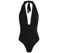 Max Mara Calle Halterneck Stretch-polyamide Swimsuit - Black - Ivb (UK14 / L)
