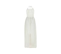 Max Mara Halter Neck Maxi Dress In White White 40