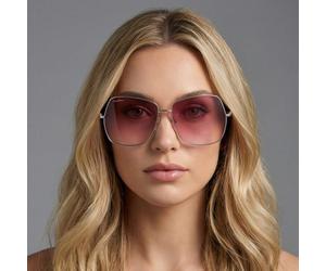 Max Mara MM0035-H 30F Designer Sunglasses Unisex Silver Butterfly Gradient 61mm