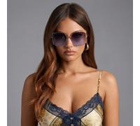Max Mara MM0062-H 16W Designer Sunglasses Unisex Silver Butterfly Gradient 59mm