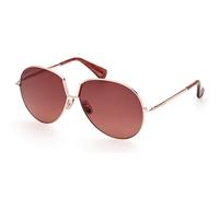 Max Mara MM0081 28F Womenâs Sunglasses Gold Size 60