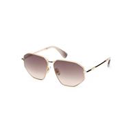 Max Mara MM0143 MILLER-4 32F Woman Sunglasses Metal Gold Brown Squared Normal