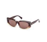 Max Mara MM0144 SPARK-8 50E Woman Sunglasses Acetate Brown Brown Squared Normal