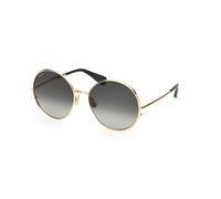 Max Mara MM0191 32A Woman Sunglasses Metal Gold Green Round Normal