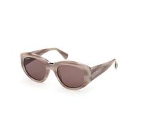 Max Mara MM0198 20E Woman Sunglasses Acetate Beige Brown Round Normal