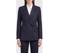 MAX MARA Pinstripe Double-Breasted Slim Fit Blazer in Virgin Wool Blend - Size: 46 - female