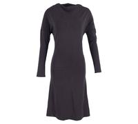Max Mara Preloved Boat Neck Midi Long Sleeve Dress In Black Cotton Black