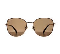 Max Mara Women's Round Gold Brown MM0114-K Max Mara Gold One Size